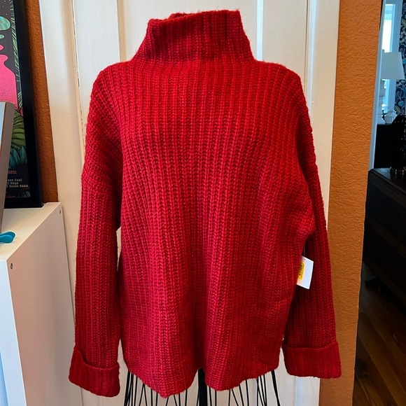 NWT Karen Kane Mock-Neck Sweater-Size M - Picture 1 of 6